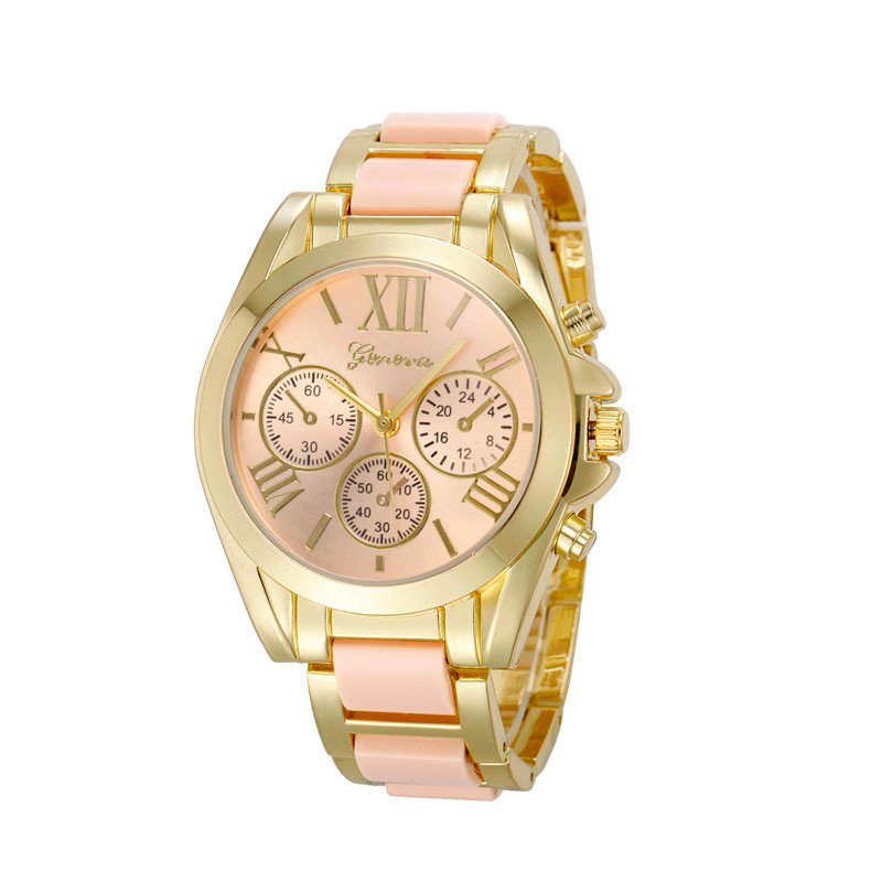 Geneva Stainless Steel Original Geneva Pink Watch M01827