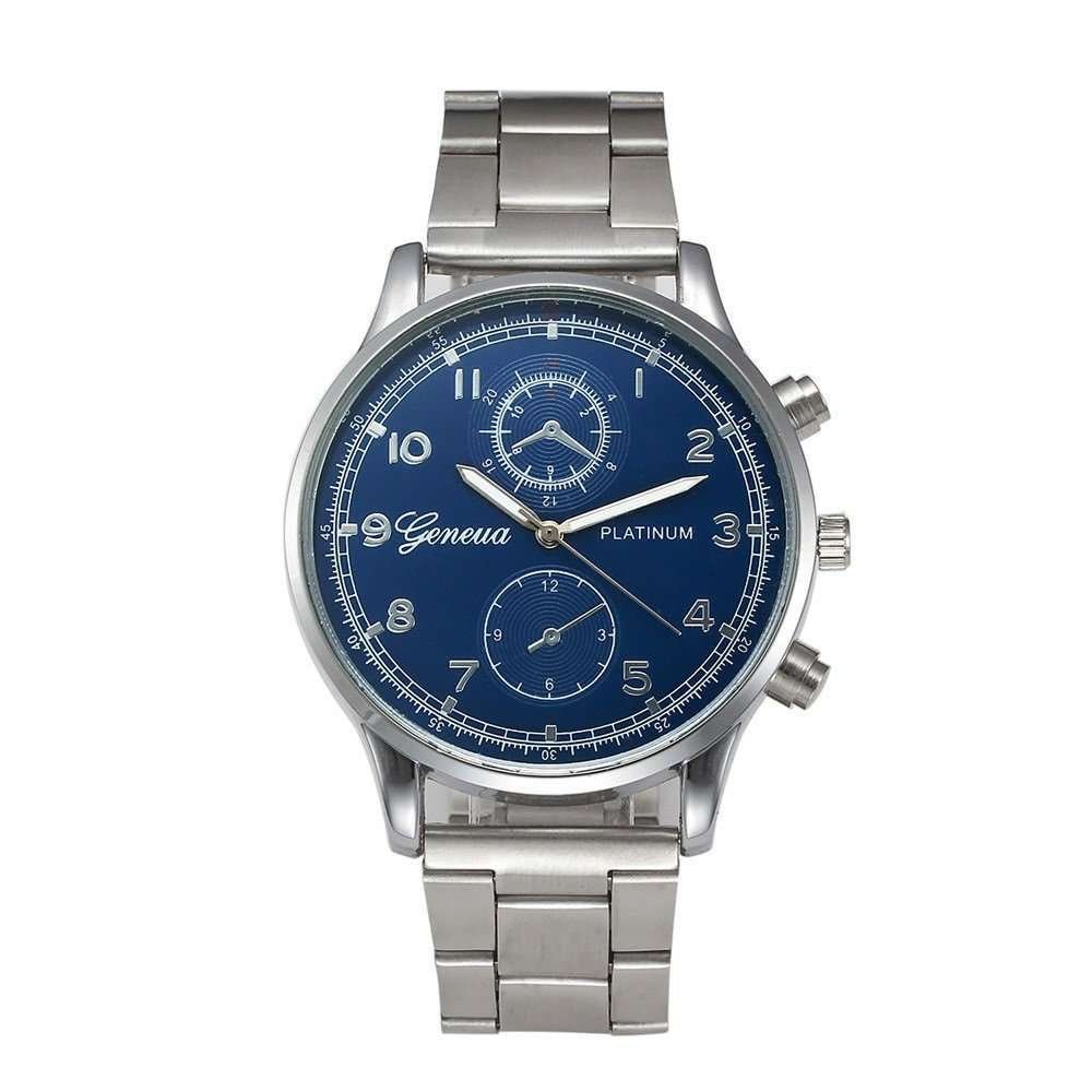 Geneva Stainless Steel Original Silver Watch M01846
