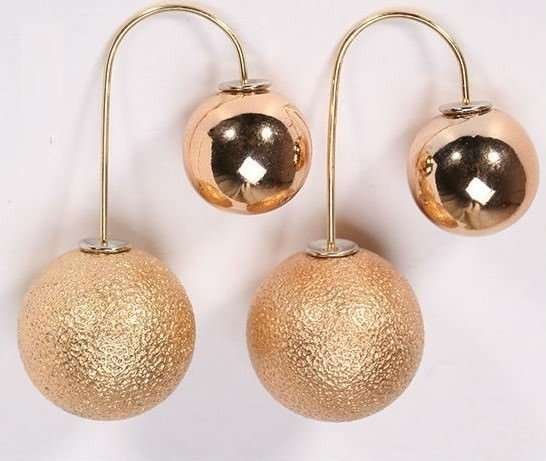 15mm and 8mm Pearls Beads Gold Plated Copper Hook Gold Fashion Earrings M01431