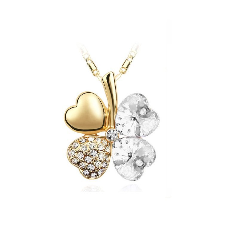 18K Gold Plated 4 Leaf Necklace M02229