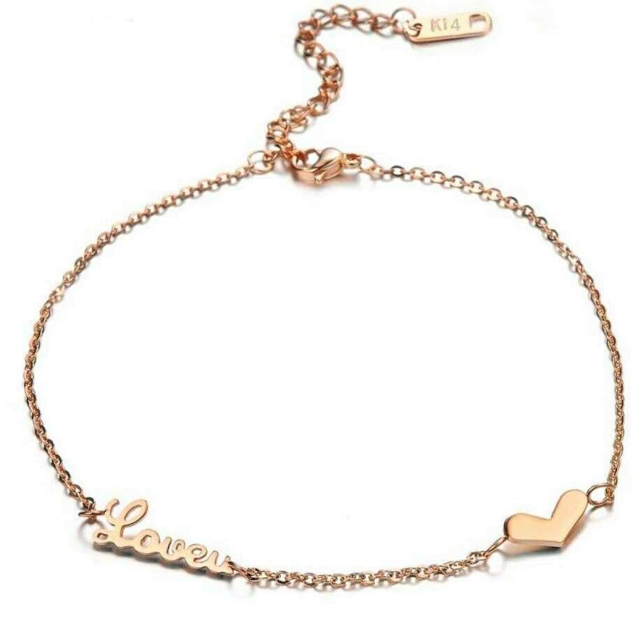 18K Gold Plated Anklet LOVE Bracelet M01676