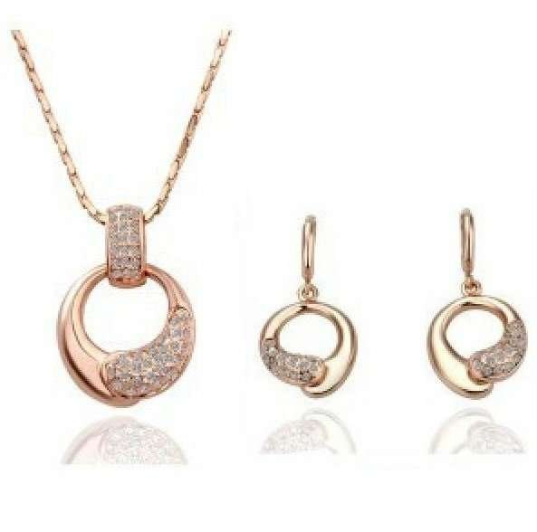 18K Gold Plated Austrian Crystal Jewelry Set M01966