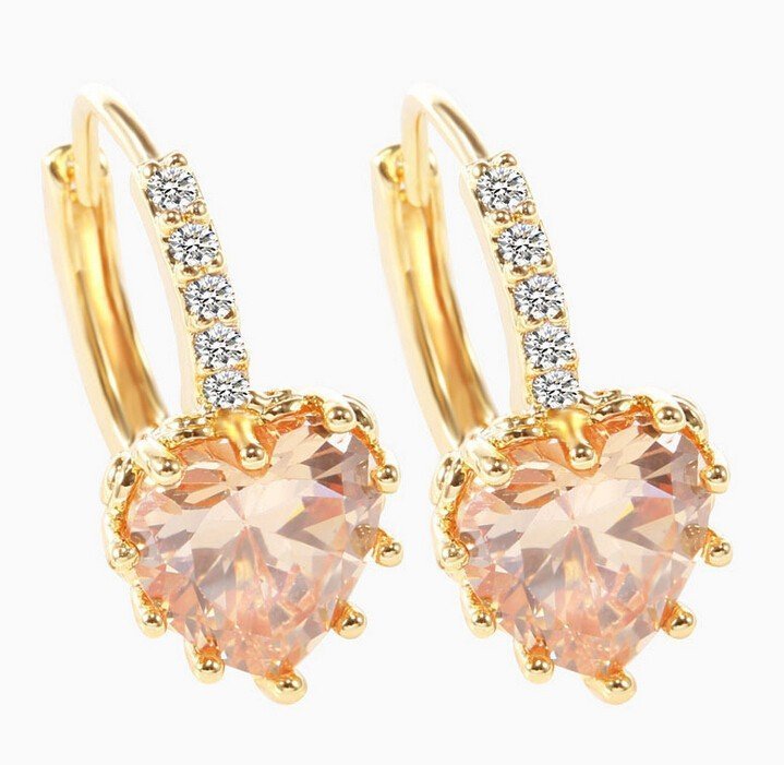 18K Gold Plated Austrian Crystal Yellow Earrings M01690