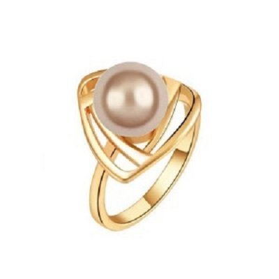 18K Gold Plated Bronze Pearl Elegant Ring M01059