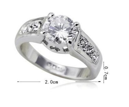 18K Gold Plated Cubic Zirconia Wedding Ring M00716