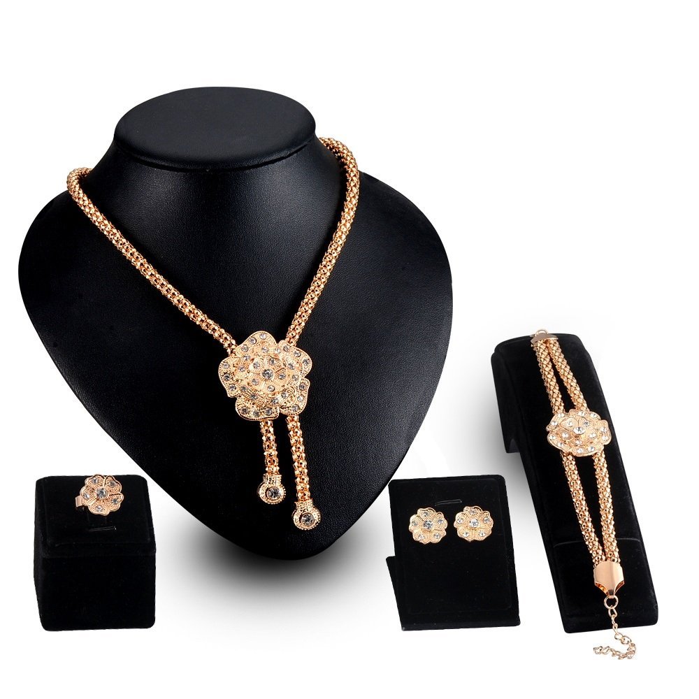 18K Gold Plated Environmental Friendly Copper Alloy Jewelry Set M01931