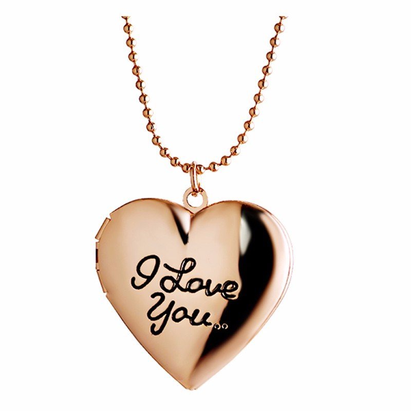 18K Gold Plated Heart Memories Necklace M01665