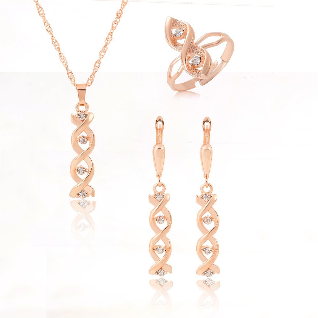 18K Gold Plated Irrgular Rose Gold Jewelry Set M01215