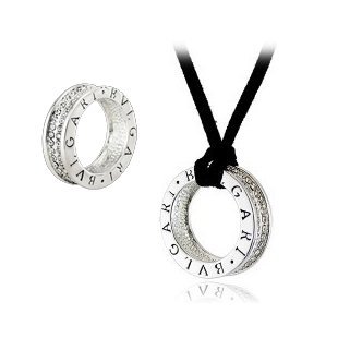 18K Gold Plated Rhinestone Jewelry Set Ring and Necklace M00271