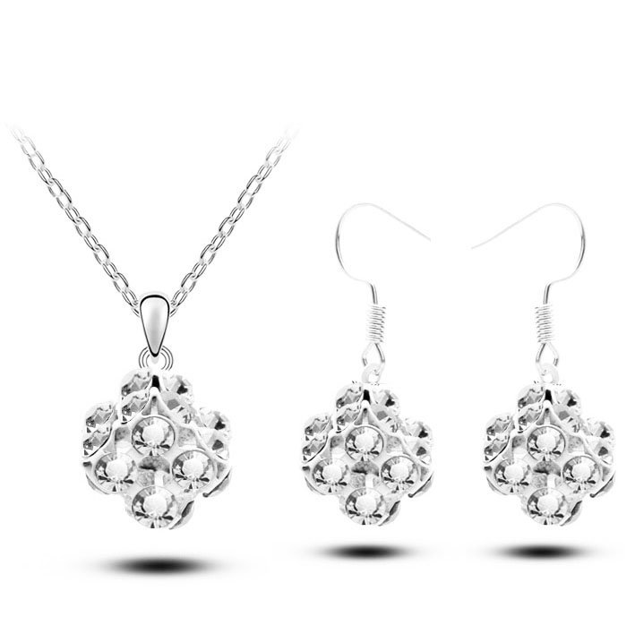 18K Gold Plated Shamballa Austrian Crystal Jewelry Set M00957