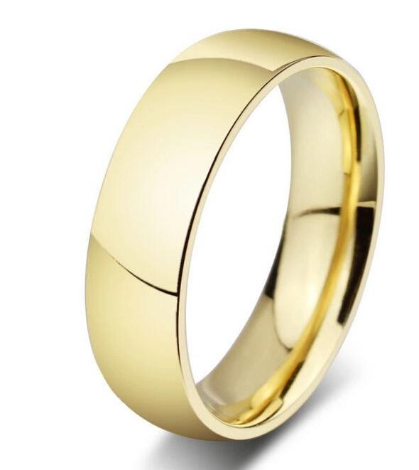 18K Gold Plated Titanium Steel Wedding Ring M00905