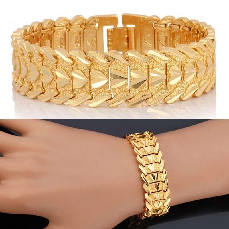 18K Real Gold Plated Environmental Friendly Copper Alloy Bracelet M01633