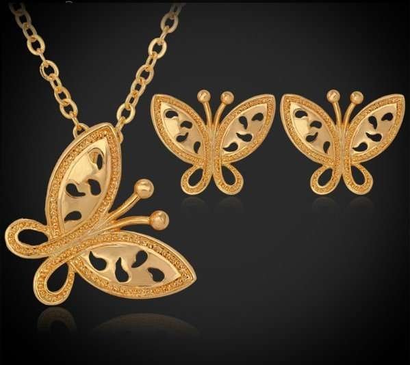 18K Real Gold Plated Environmental Friendly Copper Alloy Jewelry Set M01635