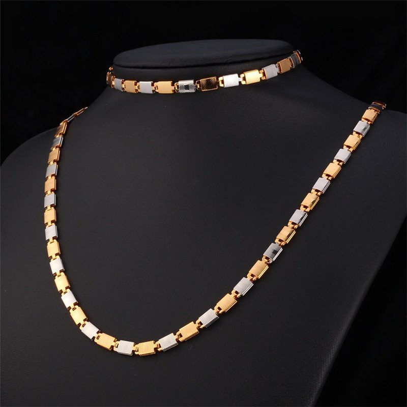 18K Real Gold Plated Environmental Friendly Copper Alloy Jewelry Set M01794