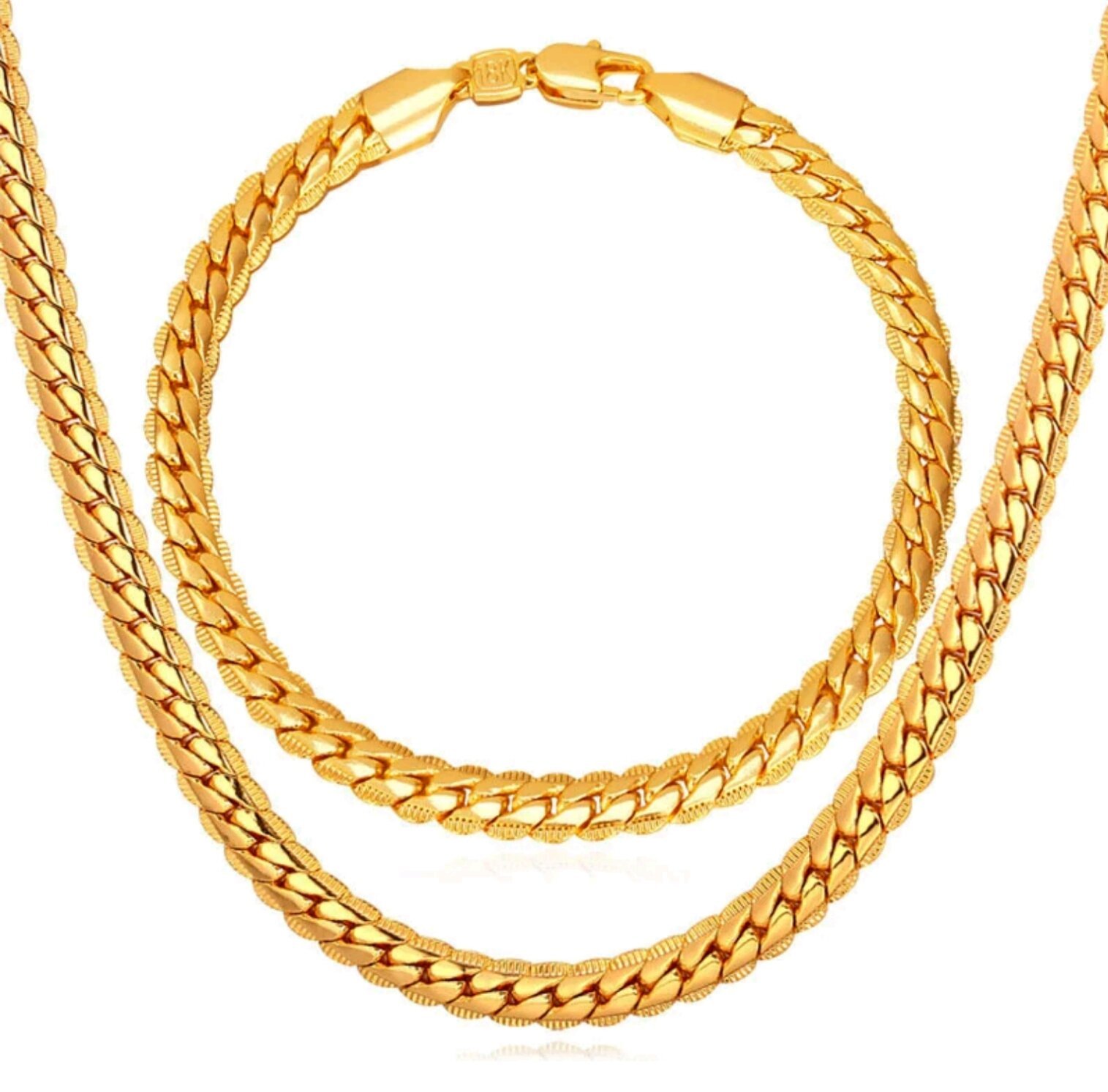 18K Real Gold Plated Environmental Friendly Copper Alloy Jewelry Set M01796