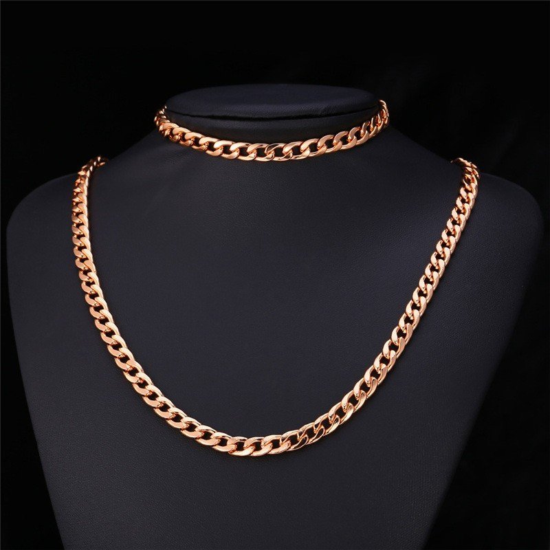 18K Real Gold Plated Environmental Friendly Copper Alloy Jewelry Set M01799