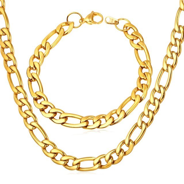 18K Real Gold Plated Environmental Friendly Copper Alloy Jewelry Set M01800