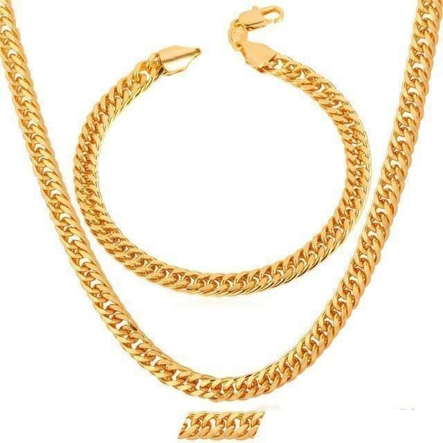 18K Real Gold Plated Environmental Friendly Copper Alloy Jewelry Set M01802