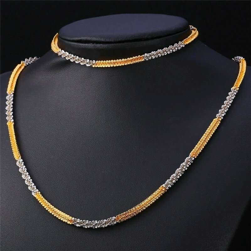 18K Real Gold Plated Environmental Friendly Copper Alloy Jewelry Set M01803