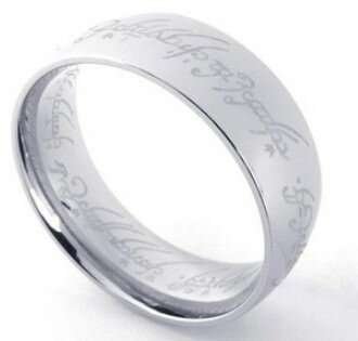 18K White Gold Plated Stainless Steel Ring M00714