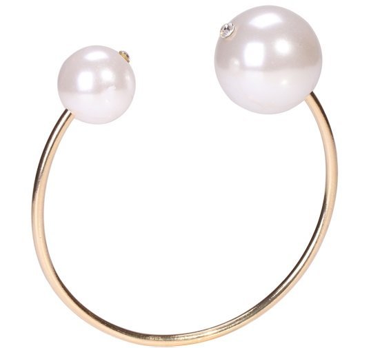 2.8cm and 2.0cm Pearl Beads Gold Plated Fashion 15 Gram Bracelet M01421