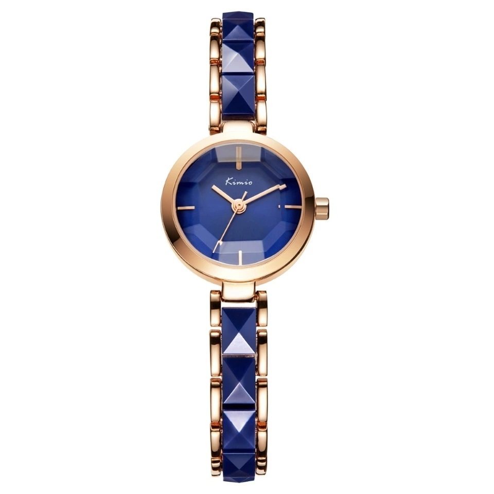 Kimio Stainless Steel Never Fade Original Gold Plated Blue Watch M01890
