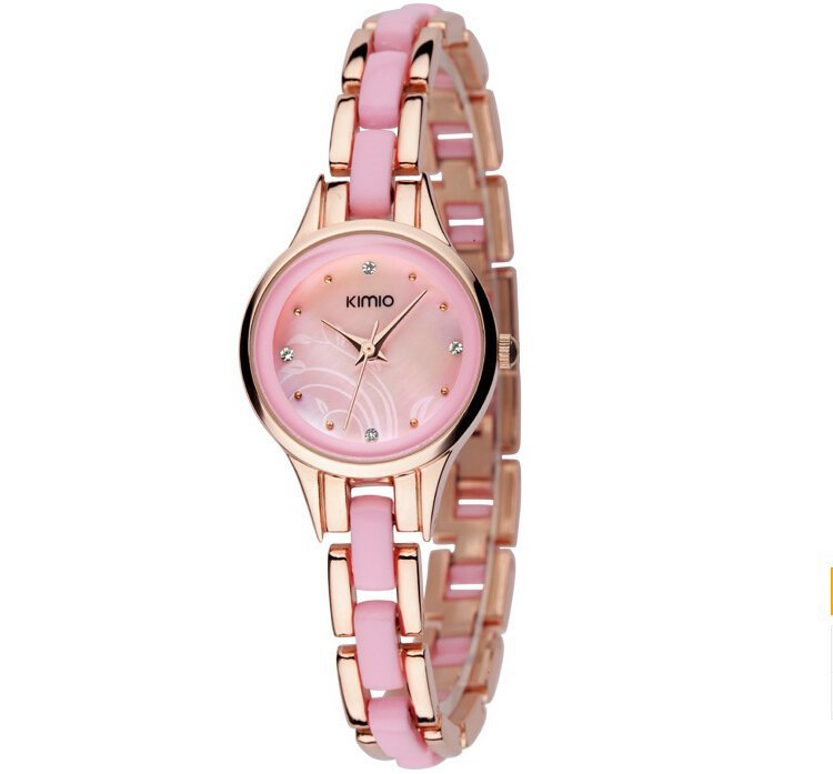 Kimio Stainless Steel Never Fade Original Gold Plated Pink Watch M01901