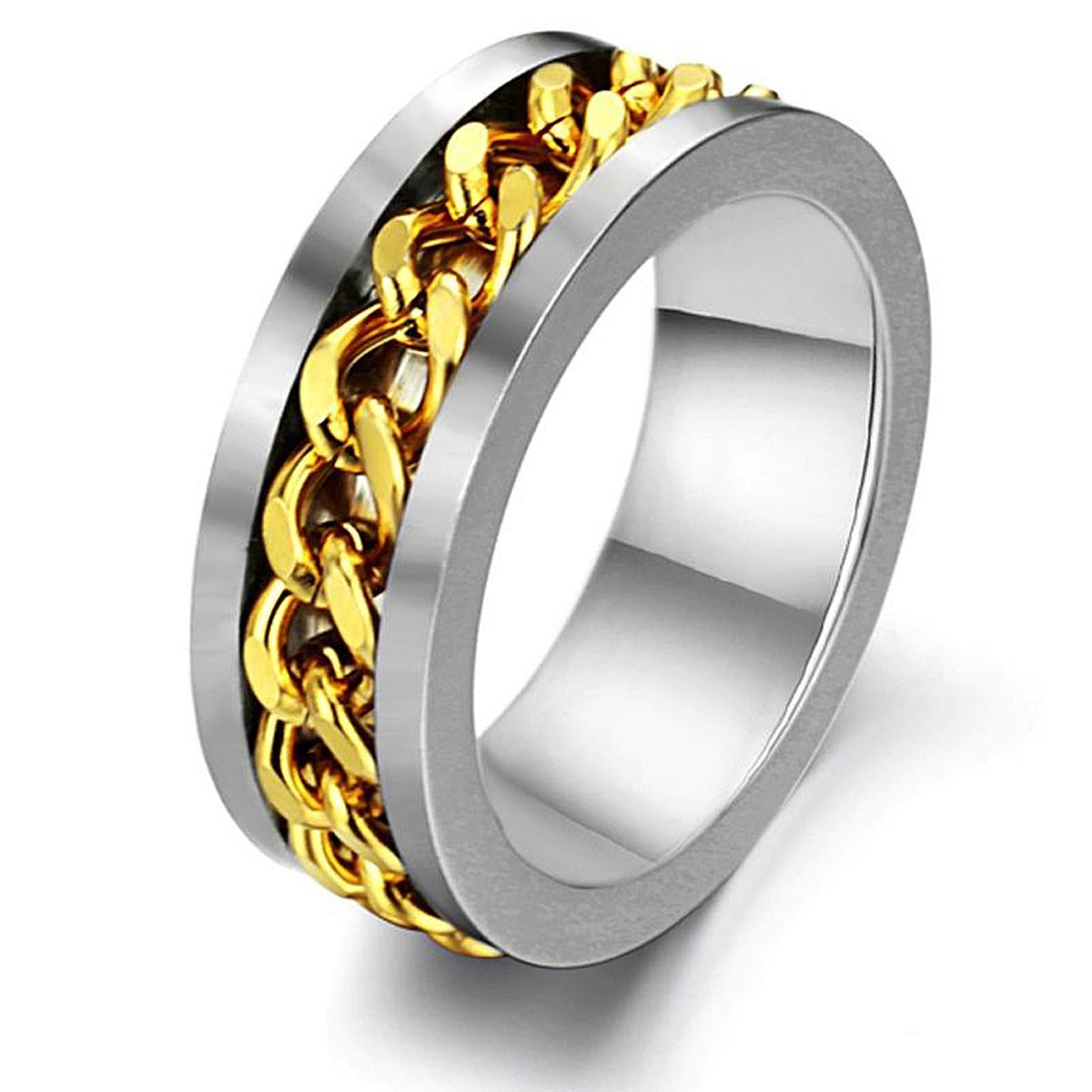316L Stainless Steel 18K Gold Plated Ring M01731