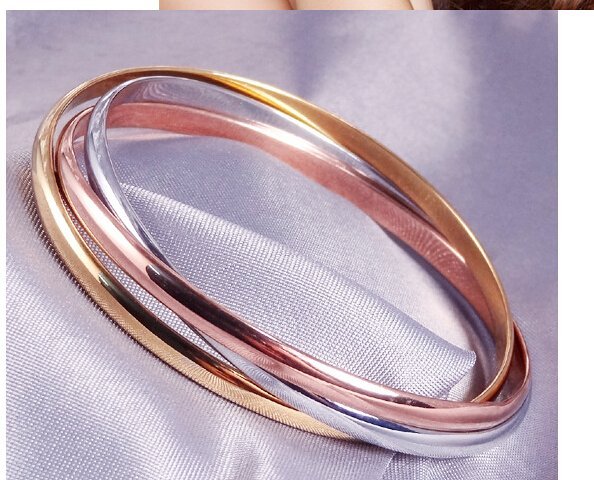 316L Stainless Steel Brand Three Colors Bangle M01354