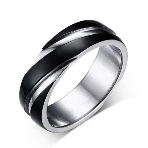 316L Stainless Steel Titanium Plated Men Ring M01726