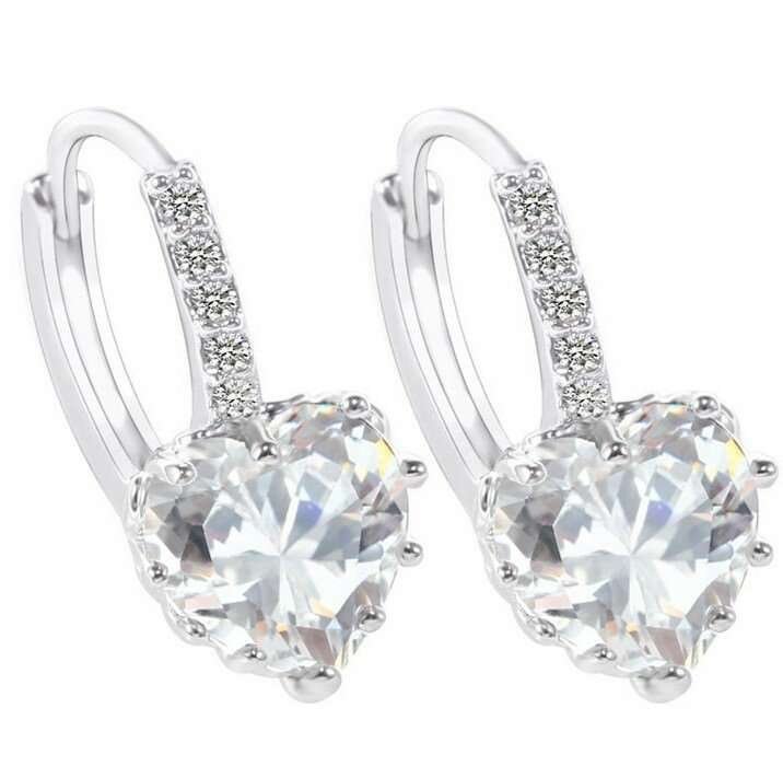 925 Silver Plated Austrian Crystal Earrings M01688