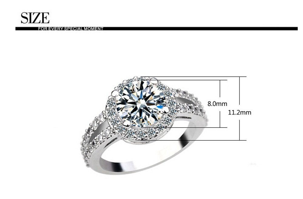 925 Silver Plated Austrian Crystal Ring M01705