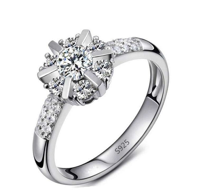 925 Silver Plated Austrian Crystal Ring M01713