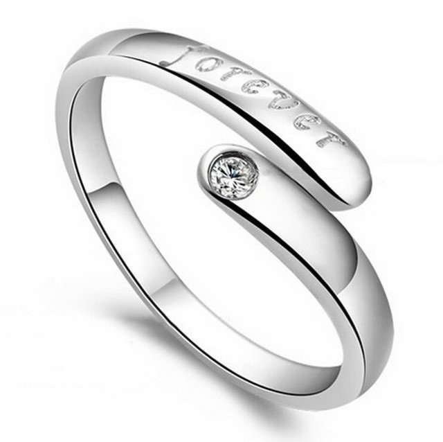 925 Silver Plated Austrian Crystal Ring M01735