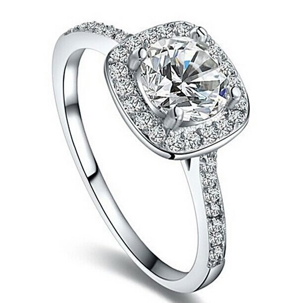 925 Silver Plated Austrian Crystal Ring M01749