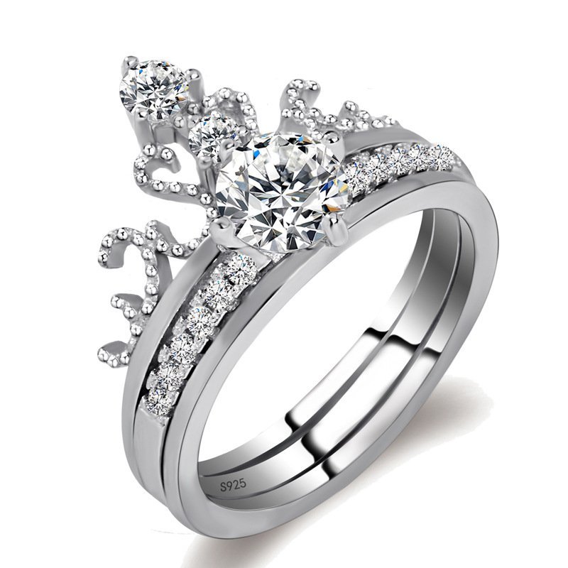 925 Silver Plated Austrian Crystal Ring M01754