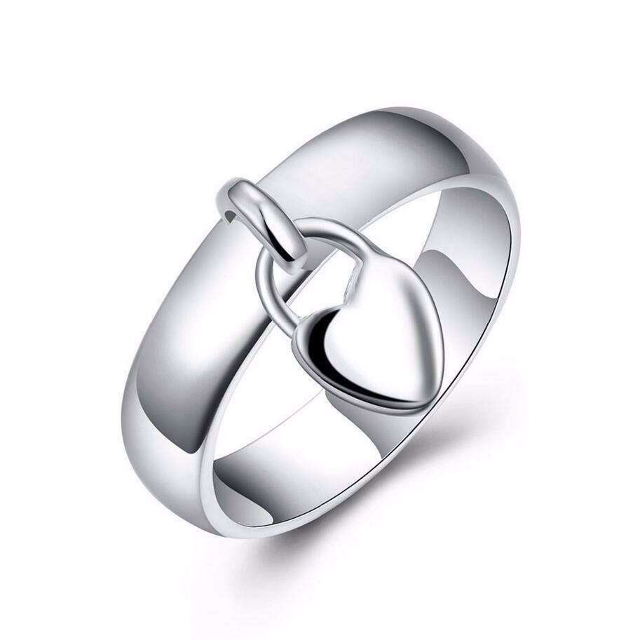 925 Silver Plated Heart Ring M01717