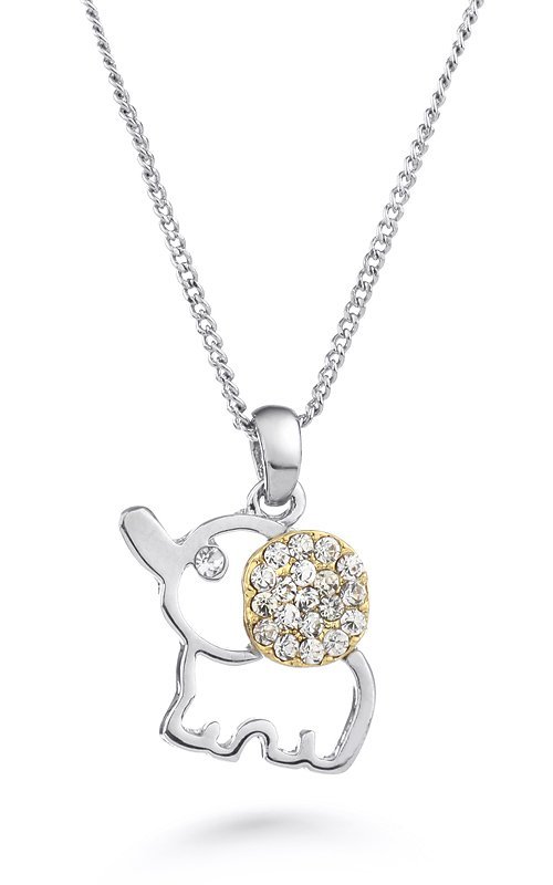 925 Silver Plated Original Swarovski Elephant Necklace M02120