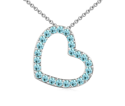 925 Silver Plated Rhinestones Necklace M02031
