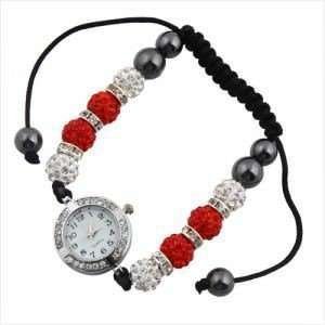 925 Silver Plated Shamballa Quartaz Watch Czech Crystal Disco Clay Balls Set M00203