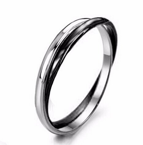 Black Zink Plated Titanium Steel Brand Ring M01489