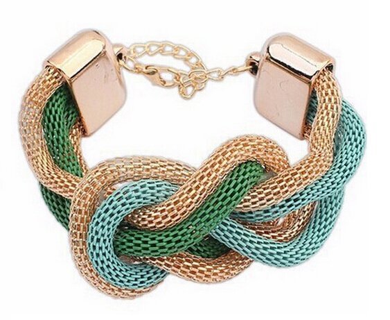 Fashion Gold Plated Green Bracelet M01515