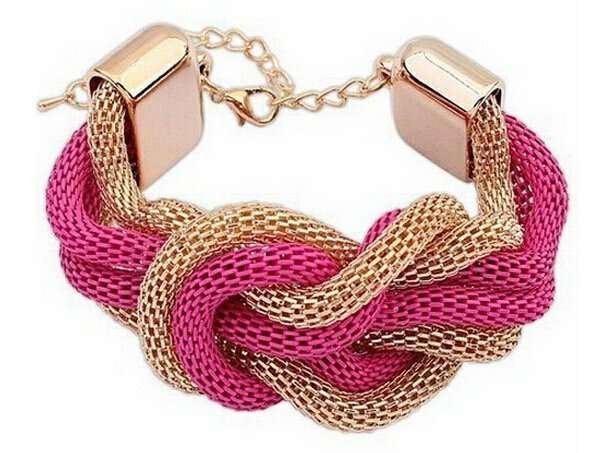 Fashion Gold Plated Pink Bracelet M01516
