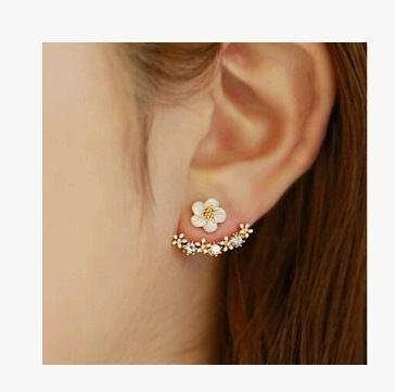 Gold Plated Crystal Earrings M02010