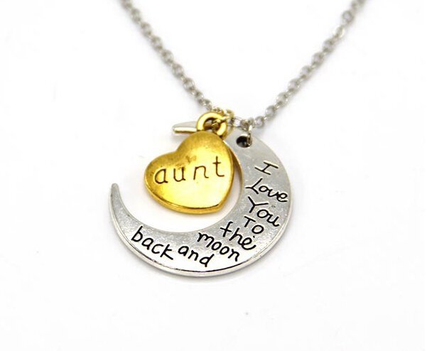 I Love You To The Moon and Back Aunt Lover Necklace M01327