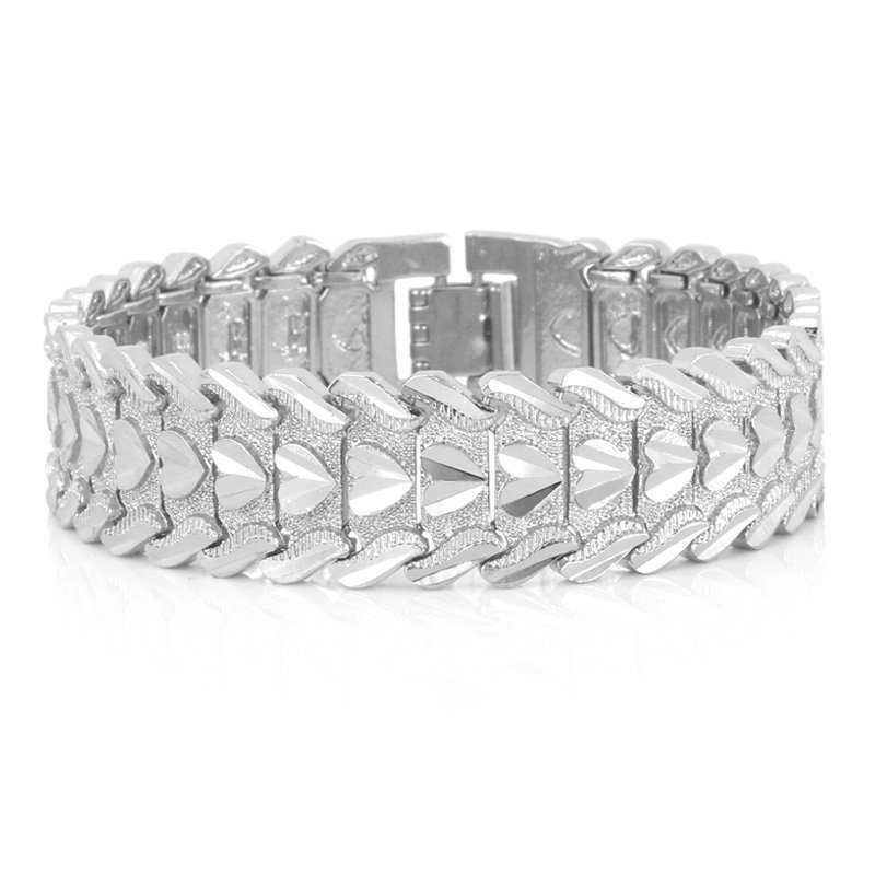Platinum Plated Environmental Friendly Copper Alloy Bracelet M01638