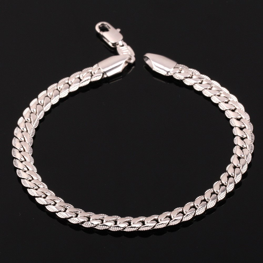 Platinum Plated Environmental Friendly Copper Alloy Bracelet M01812