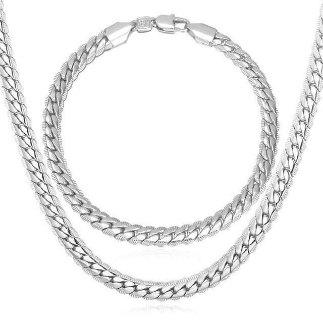 Platinum Plated Environmental Friendly Copper Alloy Jewelry Set M01810