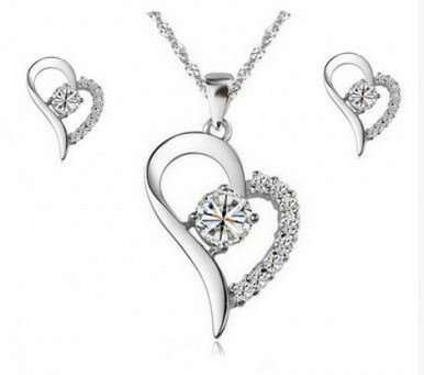 Platinum Plated Made with Swarovski Elements Jewelry Set M00653