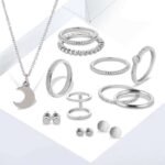 Silver Plated Crystal Jewelry Set M02040